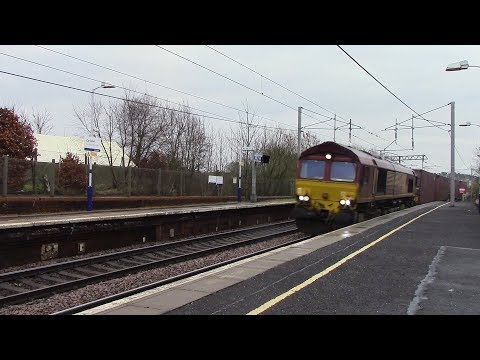 66142 on 4S99 from Tees Dock to Mossend Euroterminal at Carluke 10/1/19