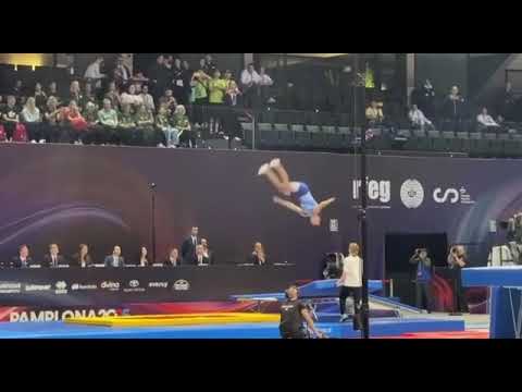 MIKHAIL ZALOMIN RUS Men's Double Mini Trampoline Silver 2025 Pamplona World Championships FS  29.2