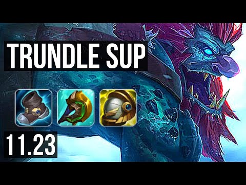 TRUNDLE & Jinx vs RELL & Vayne (SUP) | 300+ games, 1/4/19 | EUW Grandmaster | 11.23
