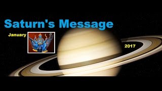 Astrological Message from Saturn for January 2017