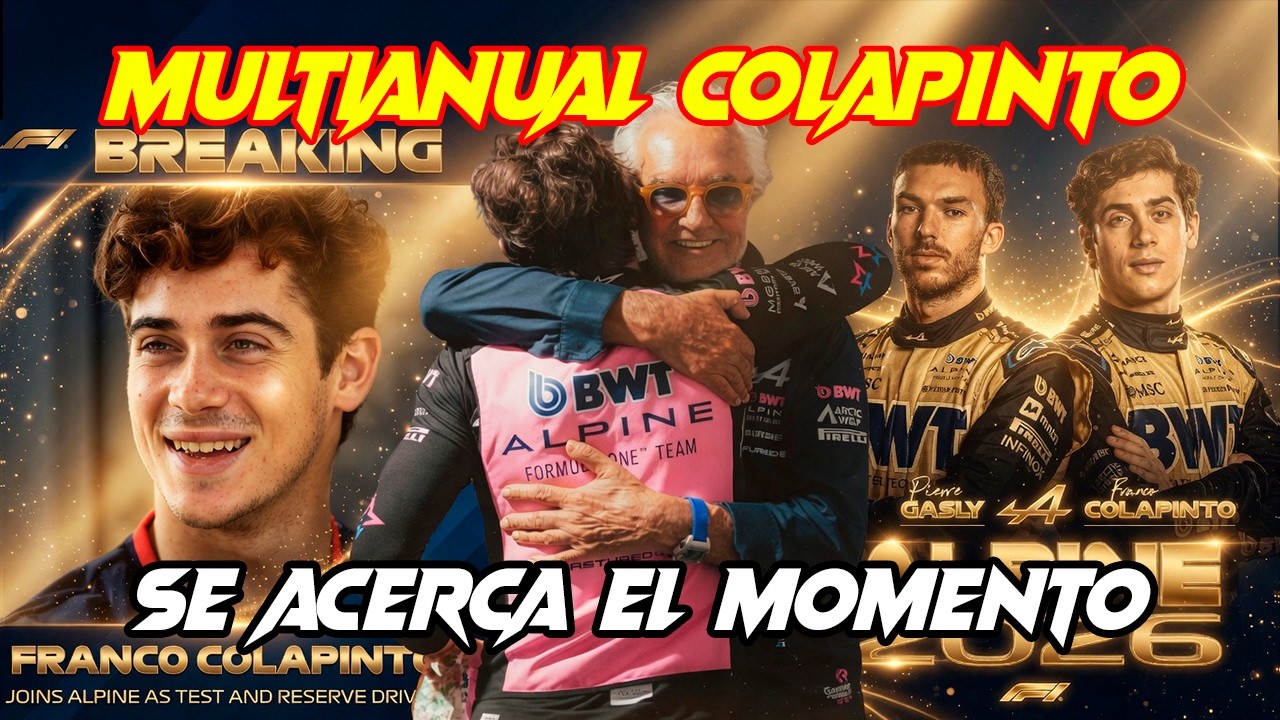 EL CONTRATO MULTIANUAL DE ALPINE F1 CON FRANCO COLAPINTO SE ACERCA A LOS MESES DECISIVOS DEL ANUNCIO