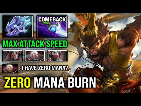 BRUTAL MANA BURN Diffusal Monkey King Comeback Against Invoker with Max Speed Moon Shard Dota 2
