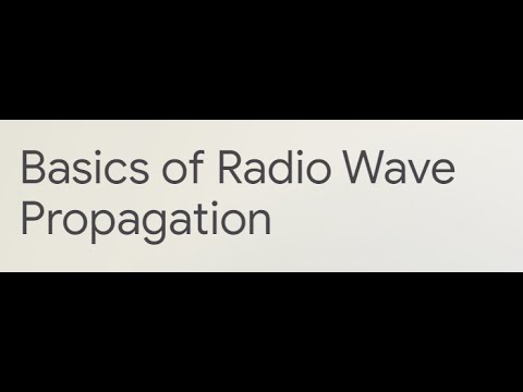 Basic Radio Wave Propagation...because you should know