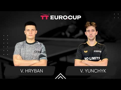 12:00 Vadym Hryban - Valentyn Yunchyk 17.10.2024  TT Euro.Cup Ukraine Elite. TABLE 3