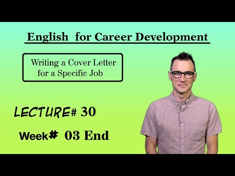 English for Career Development l Lecture 30