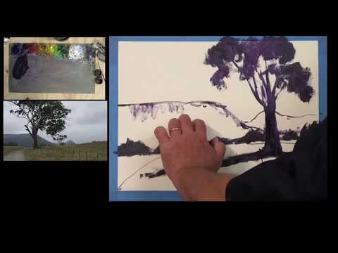 Learn To Paint TV E114 - Late Afternoon At Capertee Valley. Beginners landscape painting