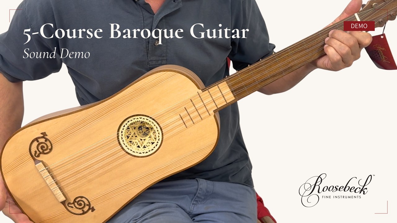 Roosebeck Baroque Guitar 5-Course, Lacewood & Walnut