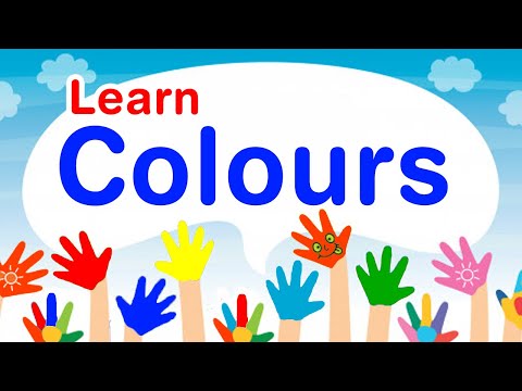Learn colors with soccer ball - ten colours name in english - learn colors with cars and stars