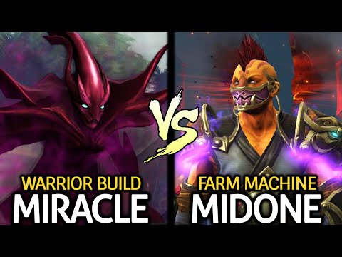 MIRACLE Spectre Warrior Build VS MIDONE Anti Mage Farm Machine Dota 2