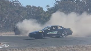 preview picture of video 'V8 KE70 Drifting extreme angle action - Repco Pro Drift Stanthorpe Carnell Raceway'