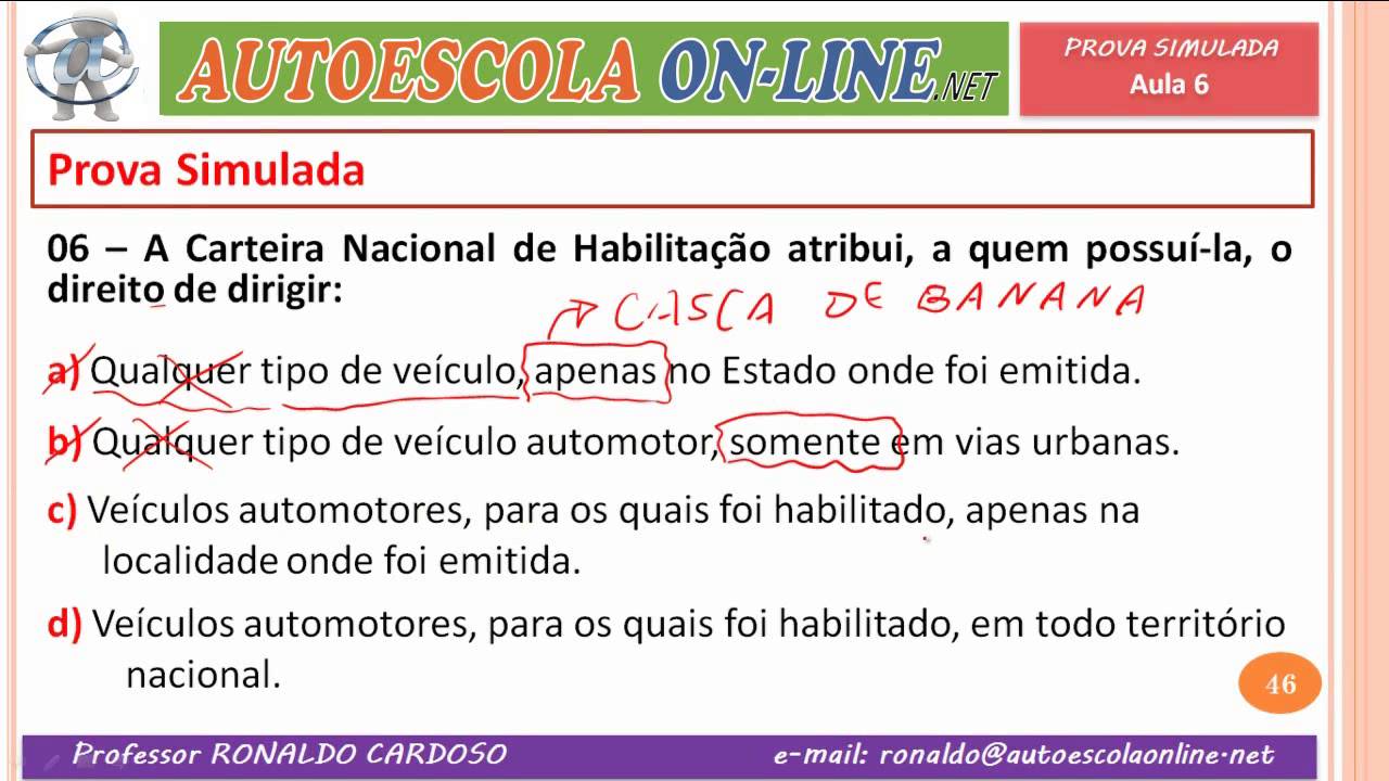 06 RESOLUÇÃO DE QUESTÕES SOBRE PROCESSO DE HABILITAÇÃO, CNH, PPD, VEÍCULO E DOCUMENTOS