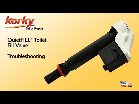 Part of a video titled Korky QuietFill Toilet Fill Valve Troubleshooting guide - YouTube