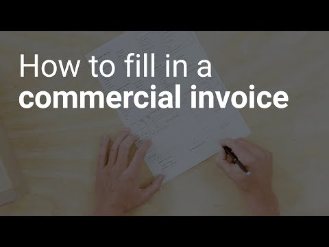 Part of a video titled How to fill in a commercial invoice - YouTube