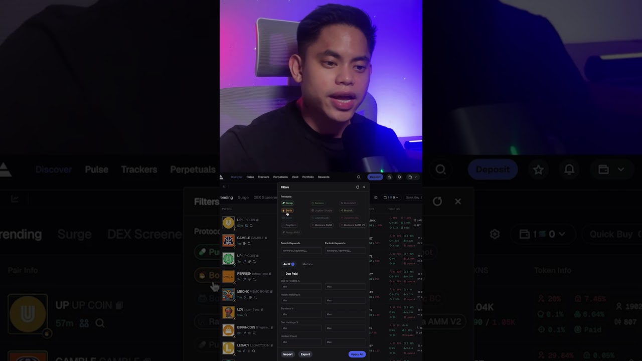 Best Settings For Finding Meme Coin Gems On AxiomTrade
