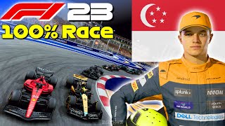 F1 23 - Let's Make Norris World Champion #18: 100% Race Singapore