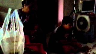 My damn brother doing hamburger