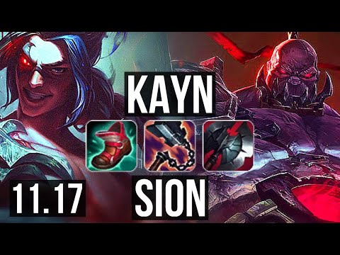KAYN vs SION (JUNGLE) | 19/2/12, 69% winrate, Legendary | NA Master | v11.17