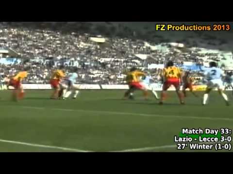 Serie A 1993 1994, day 33 Lazio   Lecce 3 0 Winter goal)