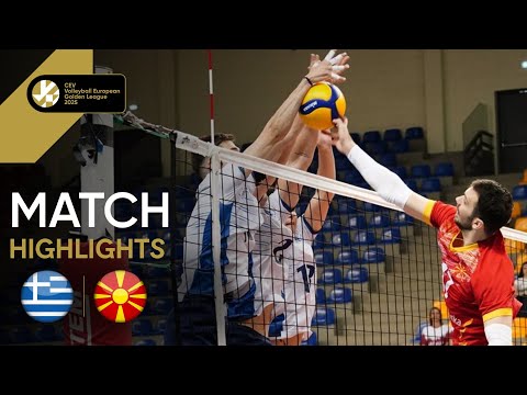  Highlights | Greece vs. North Macedonia - CEV Volleyball European Golden League 2025 | Men 