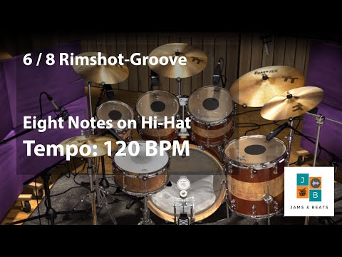 6/8 Straight Rimshot Groove Tempo 120 BPM