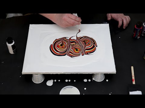 (579) Groovy Wrecked Ring Pour | Acrylic Fluid Painting