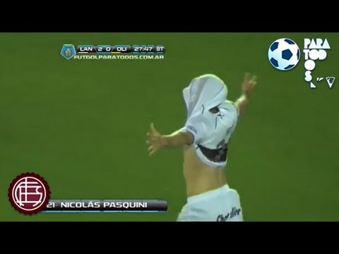 Gol de Pasquini. Lanús 3 - Olimpo 0. Fecha 5. Torneo Final 2013. Fútbol Para Todos