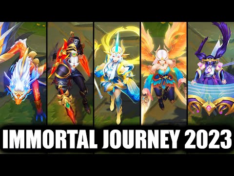 All New Immortal Journey Skins Spotlight Soraka Zed Sona Kayle Shyvana Zeri (League of Legends)