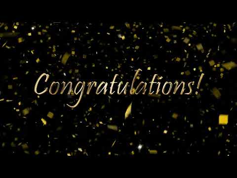 2 Hour Congratulations Background Video with Gold Confetti and  Music | 365Edits.com
