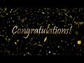 2 Hour Congratulations Background Video with Gold Confetti and  Music | 365Edits.com RSVP Website