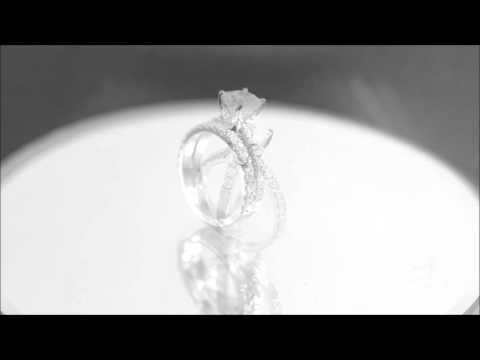 18k White Gold Cushion Cut Diamond Engagement And Band Novo 1.88ct H-VS2 EGL US - KNR INC - 1002