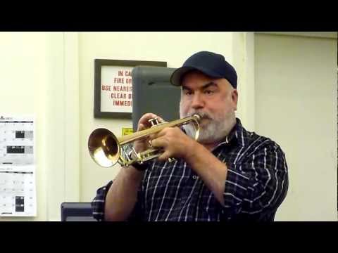 Randy Brecker clinic on swinging and Bop phrasing articulation.MTS