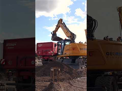 CAT-Mobilbagger mit Topcon MC-Max GNSS-Steuerung