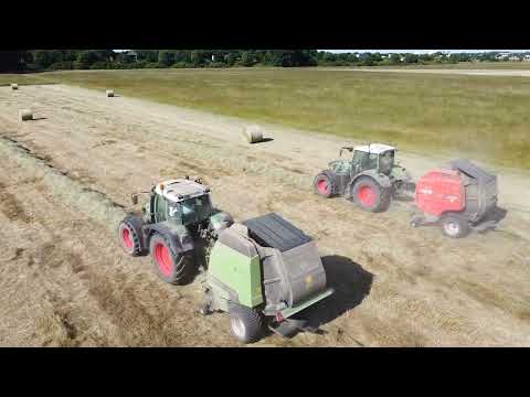Heuwetter Heuernte 2022 2x Fendt Vario pressen am Limit!