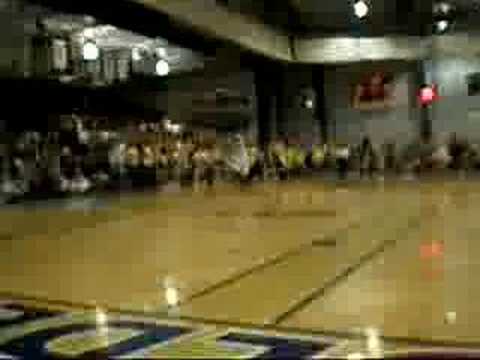 Jonte' fastbreak reverse dunk, baseline view