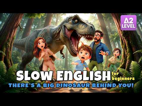 Run! A Dinosaur Is Here! | Easy English Listening Story For Beginners (A1 - A2 Level)