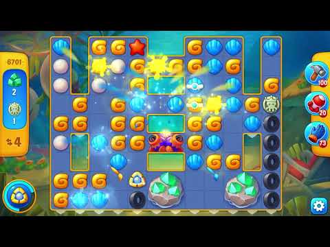 Fishdom level 6701 （フィッシュダム　level 6701）　パズルゲーム