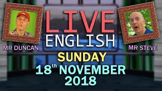 Live English Listening &amp; Chat - 18th November 2018 - Building Idioms + Phrases - SHEEP !!!!