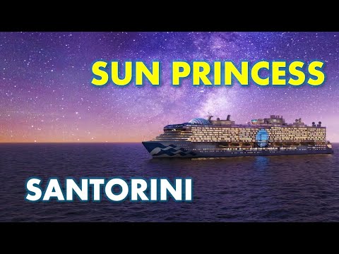 Sun Princess at Santorini after a day at sea and Celebration Night