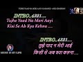 Tujhe Yaad Na Meri Aayi Karaoke With Scrolling Lyrics Eng हिंदी