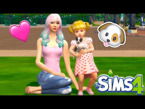 Family Routine in Sims 4 - Mom & Baby Goldie Adopt a Puppy