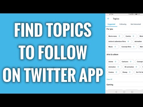 How To Find Topics To Follow On Twitter App