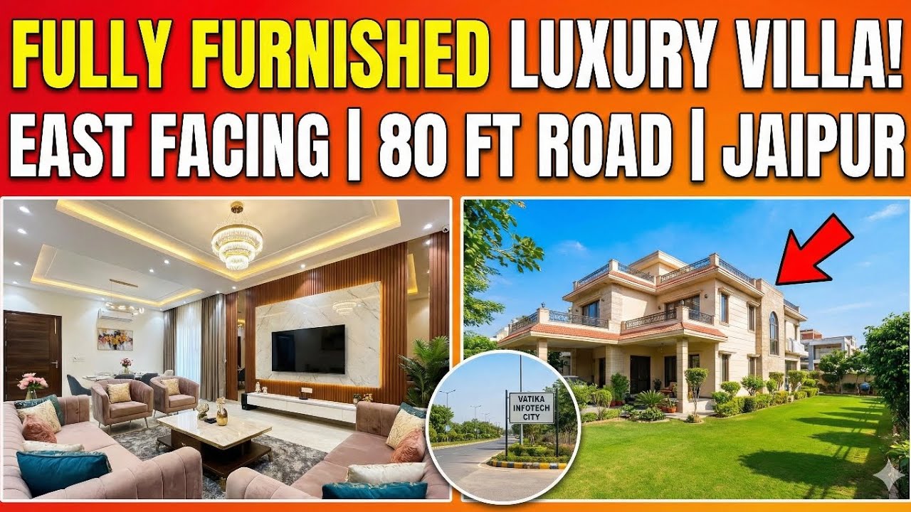 Fully Furnished Villa East Facing on 80 Ft Road at Vatika Infotech City Ajmer Road Jaipur 