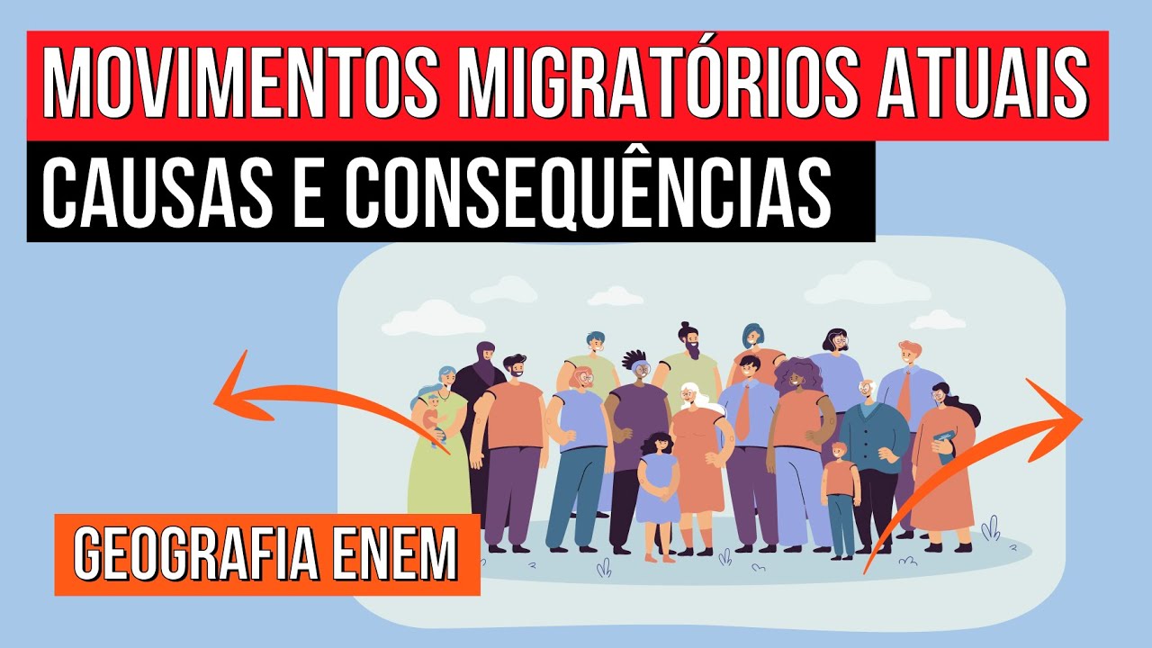 MOVIMENTOS MIGRATÓRIOS ATUAIS: causas e consequências | Geografia para o Enem | Raphael Carrieri