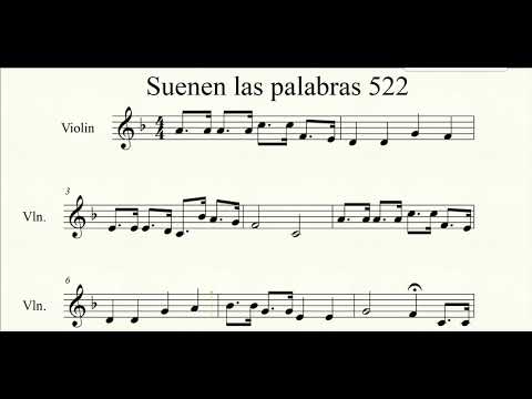 522 Suenen las palabras para estudio   Violin   Viola   Flauta   Oboe