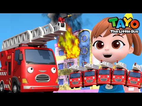 Super Firetruck Team l How many Frank is here?! l Rescue team Song l Baby Tayo Kids Songs