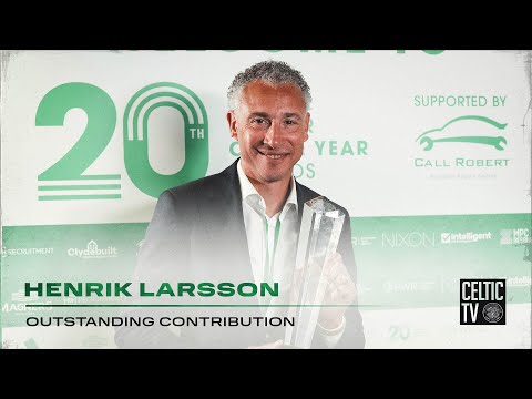 2024 Celtic Player of the Year Awards | Henrik Larsson wins Outstanding Contribution Award