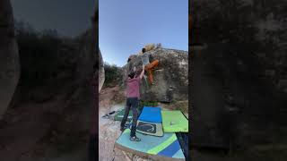 Video thumbnail of Problem 24 (Beer Action), 6c. El Cogul