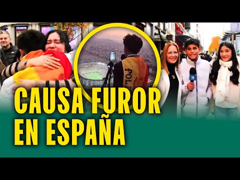 Pol Deportes recibido como estrella en Madrid: "Hace unas semanas estaba en un cerro y ahora acá"