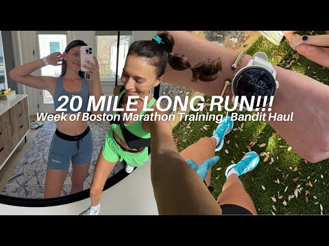 20 Mile Long Run!! | Full Week Of Boston Marathon Training | Bandit Running Haul