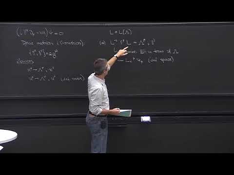 Quantum Field Theory I Lecture 5A: Spinors and Spin, Dirac Conjugation